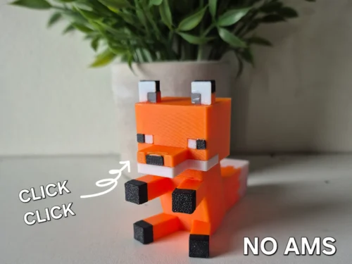 Llavero clicker zorro minecraft