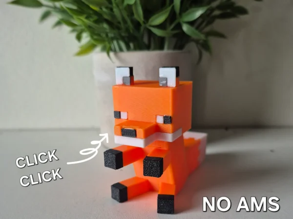 Llavero clicker zorro minecraft